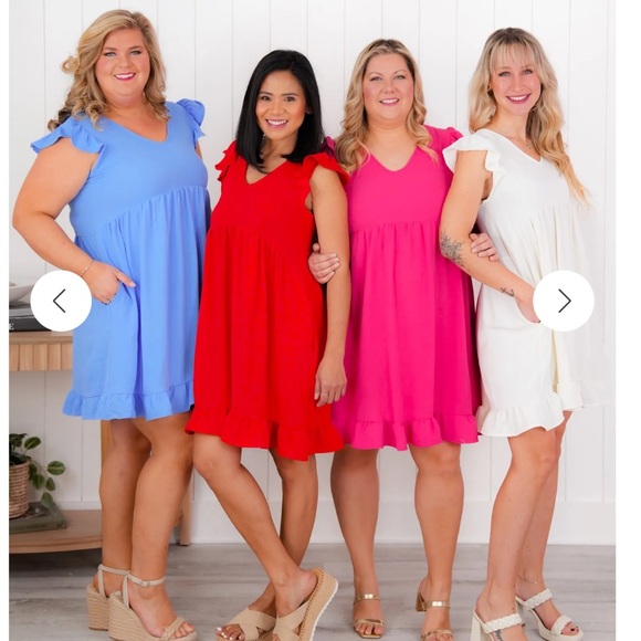 Freckled Poppy ruffle sleeved babydoll dress NWOT - Picture 3 of 8